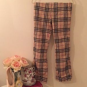 Burberry 
Plaid Nova Check Straight-leg Pants